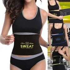 Waist Tummy Trimmer Sweat Band Body Shaper Belt Wrap Hot Fat Burn Slim Exercise