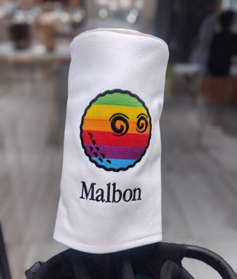 BEAMS GOLF MALBON GOLF Rainbow Driver Head Cover White New Japan Limited Edition