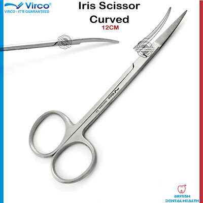 OdontoMed2011 Titanium Rainbow Iris Scissors Set - 4.5 Inch Straight & Curved, Stainless Steel