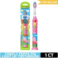 Firefly Peppa Pig Light Up Timer Toothbrush, Soft Bristles, 1 Minute Timer, Suct