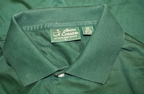 Masters Amen Corner ~ Poloshirt Herren Large Evergreen Pin Logo PIMA Baumwolle - Bild 2 von 6