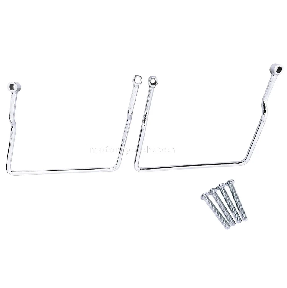 1995-up Honda Shadow Aero 1100 VT1100 C3 Saddlebag Support Brackets Bar Chrome - Image 3 of 4