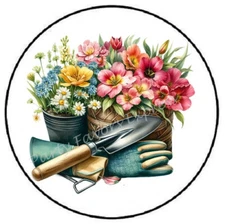 GARDENING ENVELOPE SEALS LABELS STICKERS PARTY FAVORS