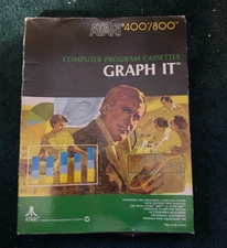 Atari 400/800 Computer Program Cassettes Graph It Boxed