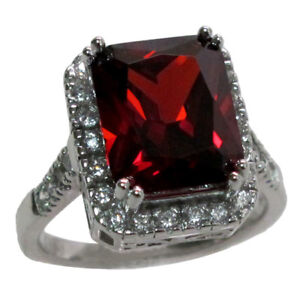 AWESOME GARNET 925 STERLING SILVER RING SIZE 5-10 AWESOME GARNET 925 STERLING SILVER RING SIZE 5-10