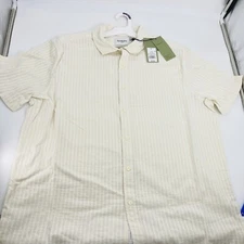 Goodfellow Men's Northrop XL Beige Short Sleeve Button Down Shirt Standard Fit