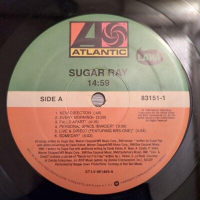 Sugar Ray – 14:59 (1999) Vinyl LP Atlantic Records Lava 83151-1 US Sugar Ray – 14:59 (1999) Vinyl LP Atlantic Records Lava 83151-1 US