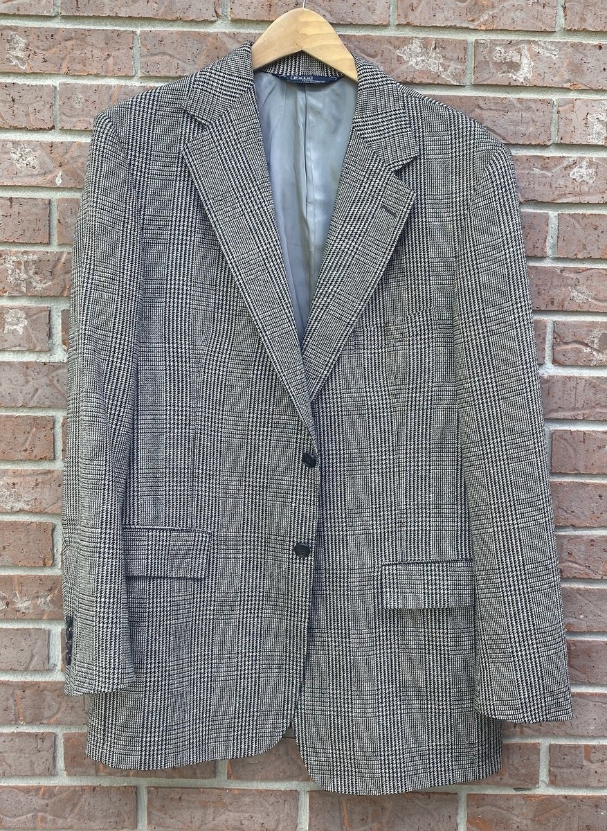 Vintage Polo Ralph Lauren Houndstooth Blazer Jacket Wool