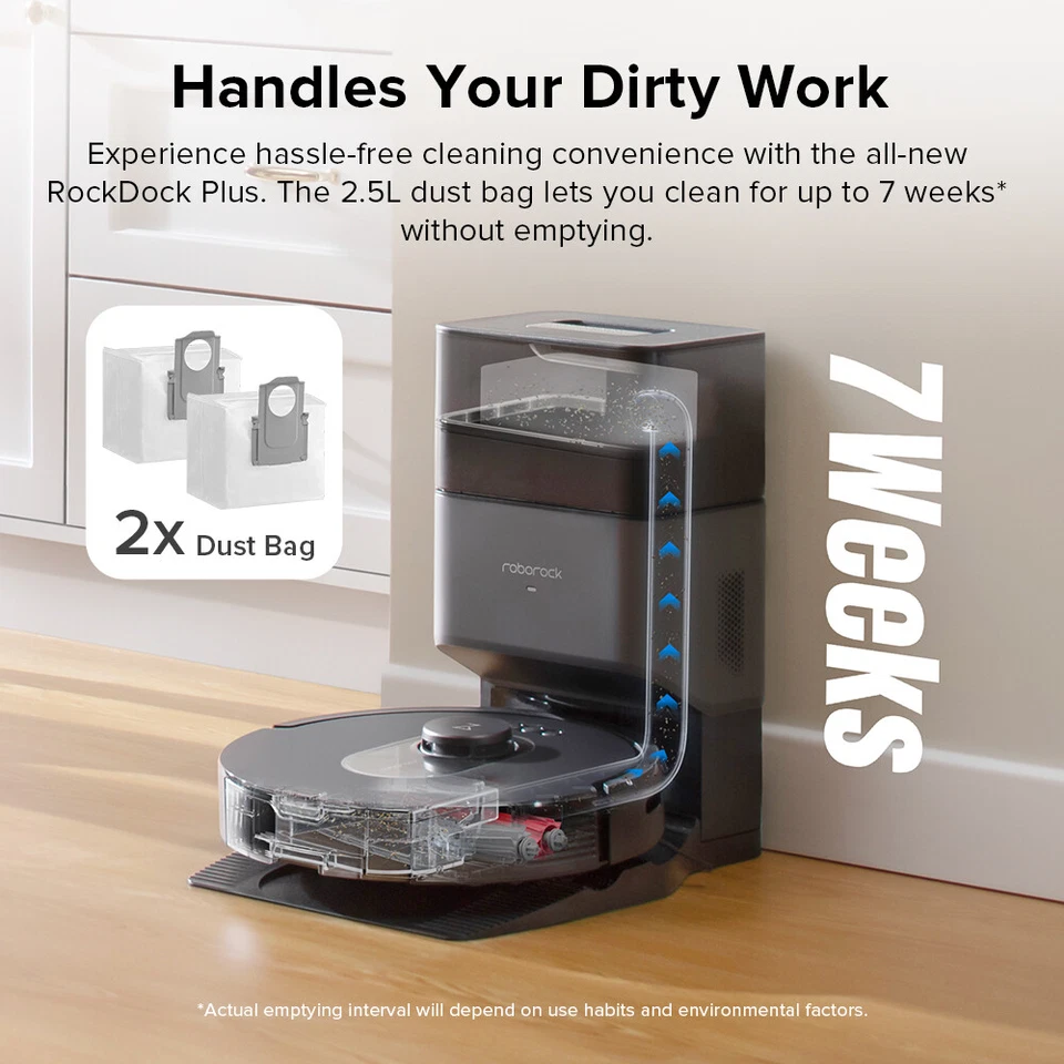 Roborock Q5 Max+ Self-Empty Robot Vacuum, 5500Pa Suction - Certified Refurbished - Image 3 of 4