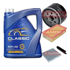 Kit ispezione Kamoka Mannol Classic 10W-40 5L per Renault Modus/Grand 1.6