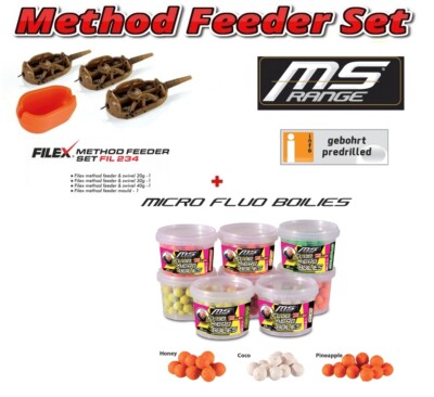 3+1 Method FEEDER SET FIL234 + MS RANGE MICRO FLUO BOILIES 10mm / COCO