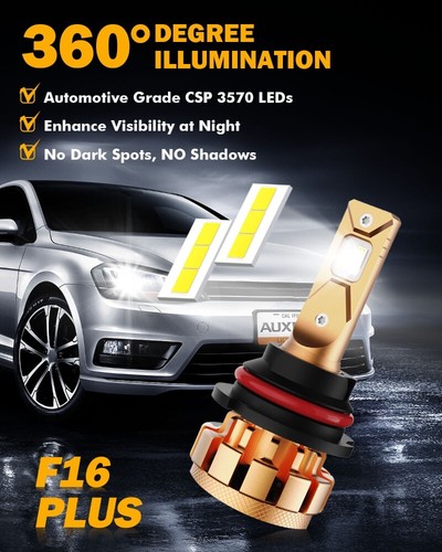 AUXBEAM 9007 LED Headlight Bulb Kit High Low Beam for Ford Mustang 1994-2004 70W - Picture 10 of 12
