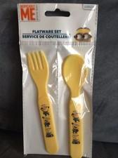 DESPICABLE ME KIDS FLATWARE SET WITH FORK AND SPOON - BRAND NEW IN PACKAGE