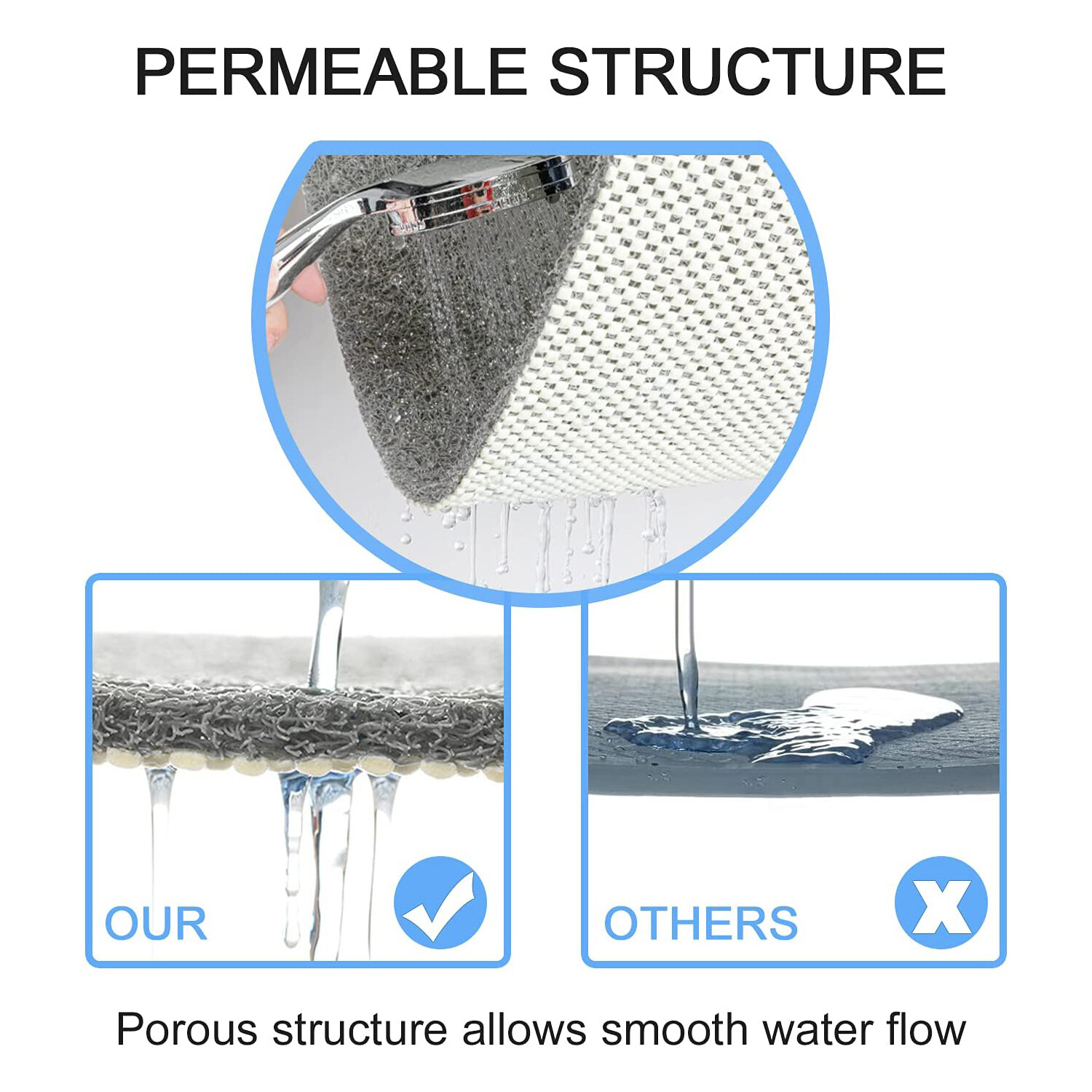 Shower Mat for Inside Shower, Loofah Bath Mat Non Slip Anti Mould Wet Shower Mat eBay