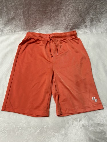 Boys gray & orange athletic basketball shorts size large 10 12 - Picture 2 of 7