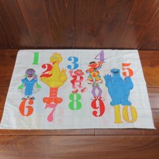 Sesame Street Vintage Standard Pillow Case Big Bird Bert Ernie Muppets Inc