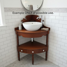 Antique 19th Century Corner Washstand. EASILY turn into Bathroom Corner Sink