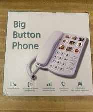 Big Button Phone for Seniors, Corded Landline Telephone with Handsfree Function