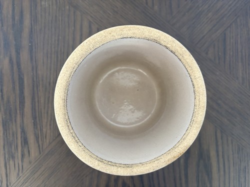 Roseville Pottery RRP Co EE. UU. Soporte para utensilios de vajilla crema/azul a rayas 1 cuarto esmaltado - Imagen 4 de 20