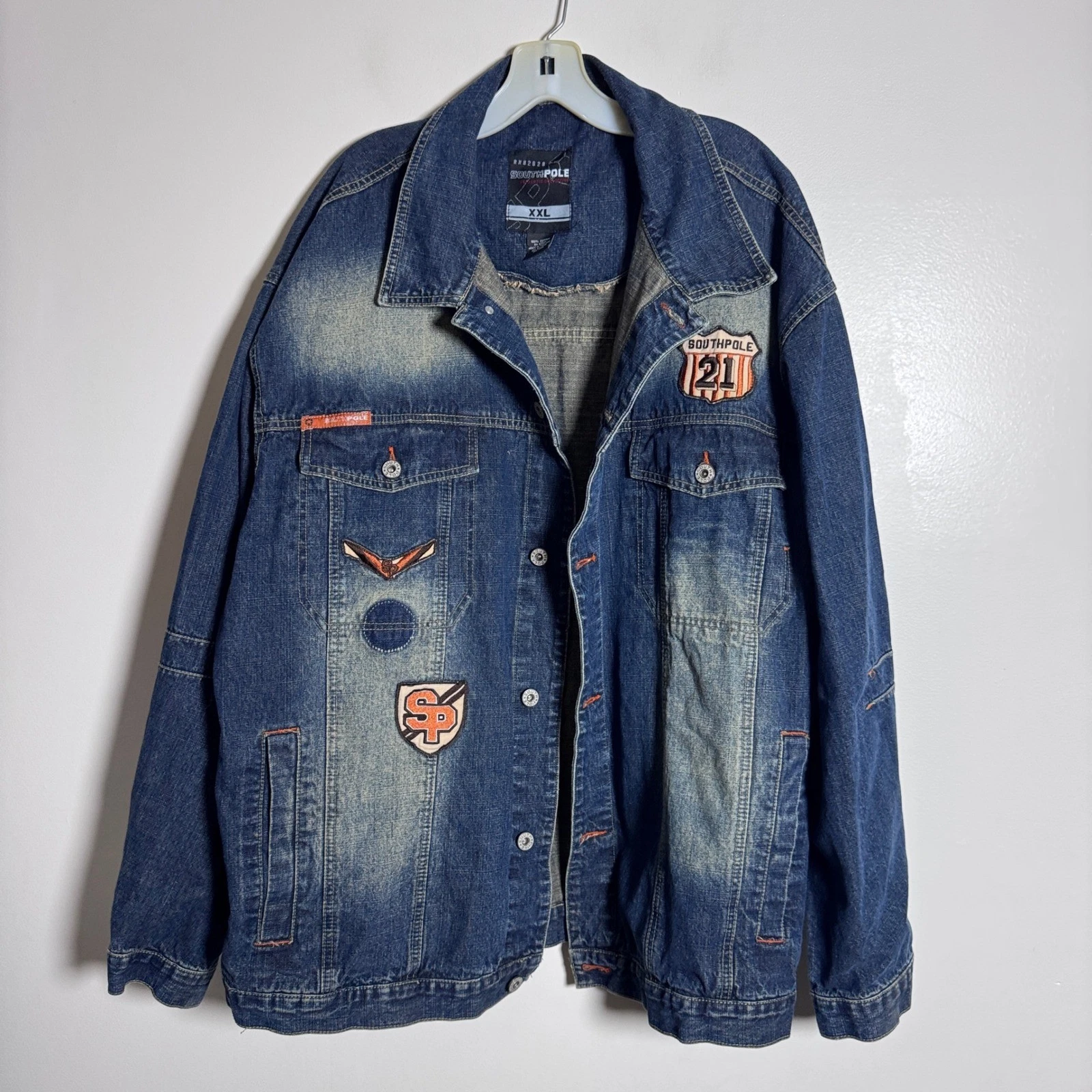 Southpole Denim Jacket Mens XXL Blue Solid Patched Streetwear Hip Hop Y2K
Opens in a new window or t