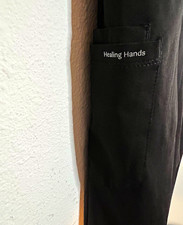 Healing Hands Women's Black Solid Medical Nurse Scrub Pants