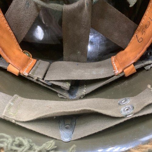 Genuine Dutch Army M53 Euroclone of US M1 Camouflaged Helmet & Liner Set - Picture 13 of 19