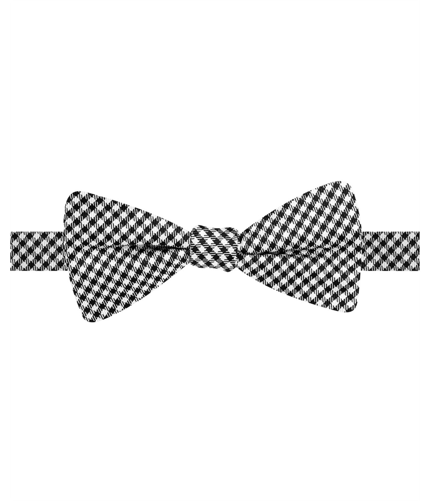 Countess Mara Mens Gingham Self-tied Bow Tie Black One Size 4890₽