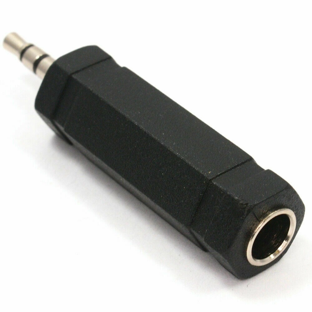 6.35mm Stereo Jack Socket to 3.5mm 3.5 Stereo Adapter