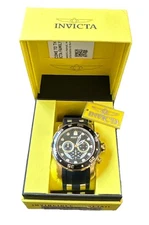 Invicta Men's PRO DIVER SCUBA Chronograph Black Dial Elegant Fashion Gold Watch