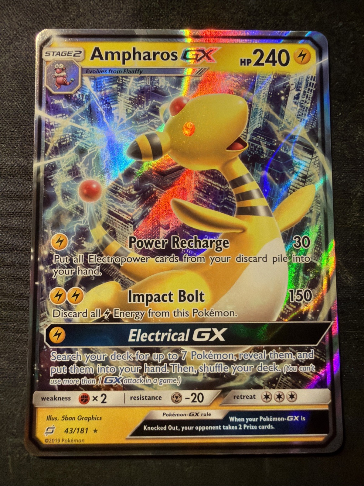 Ampharos GX 43/181 Sm-Team Up Holo