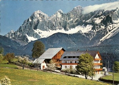 Schladming Upper Styria Gasthof Schwaiger with Dachstein on the pipe