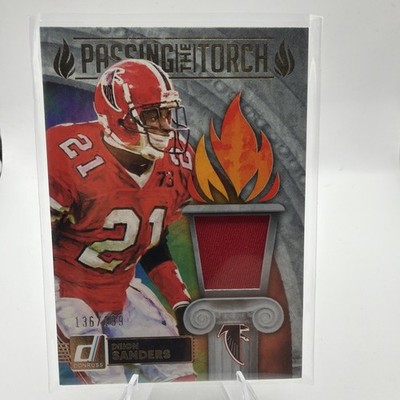 2025 Panini Donruss - Passing the Torch Jerseys Deion Sanders, Travis Hunter MEM