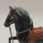 Vintage Plastic Horse Figurine with Brown Saddle and Chain Reins Saddle — photo 4