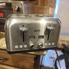 ikich by Homasy 4-Slice Stainless Steel Toaster, Model CP179A