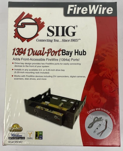 SIIG 1394 Fire Wire NN2651 2-Port External Hub - Brand New Sealed
