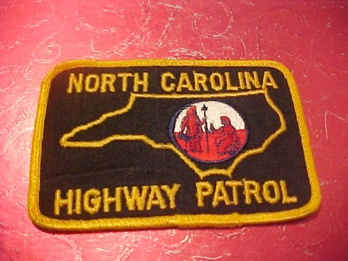 NORTH CAROLINA HIGHWAY PATROL POLICE PATCH SHOULDER SIZE USED