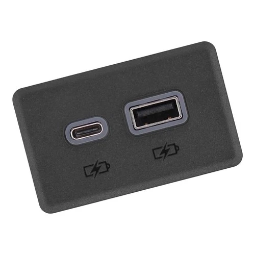 USB+Type-C Port Charge Receptacle Connector Fit for Chevrolet Silverado 13525889