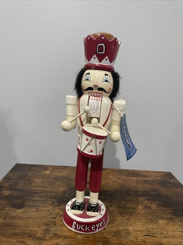 Vtg Wooden Drummer Nutcracker Ohio State Buckeyes Football Forever Collectible