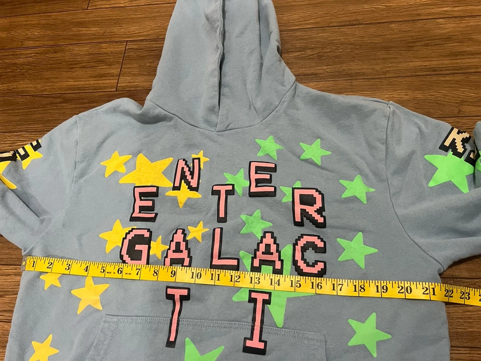 Moletom com capuz Kid Cudi masculino pequeno mercado de pulgas de planta de cacto entergalactic brilho no escuro - Imagem 4 de 4