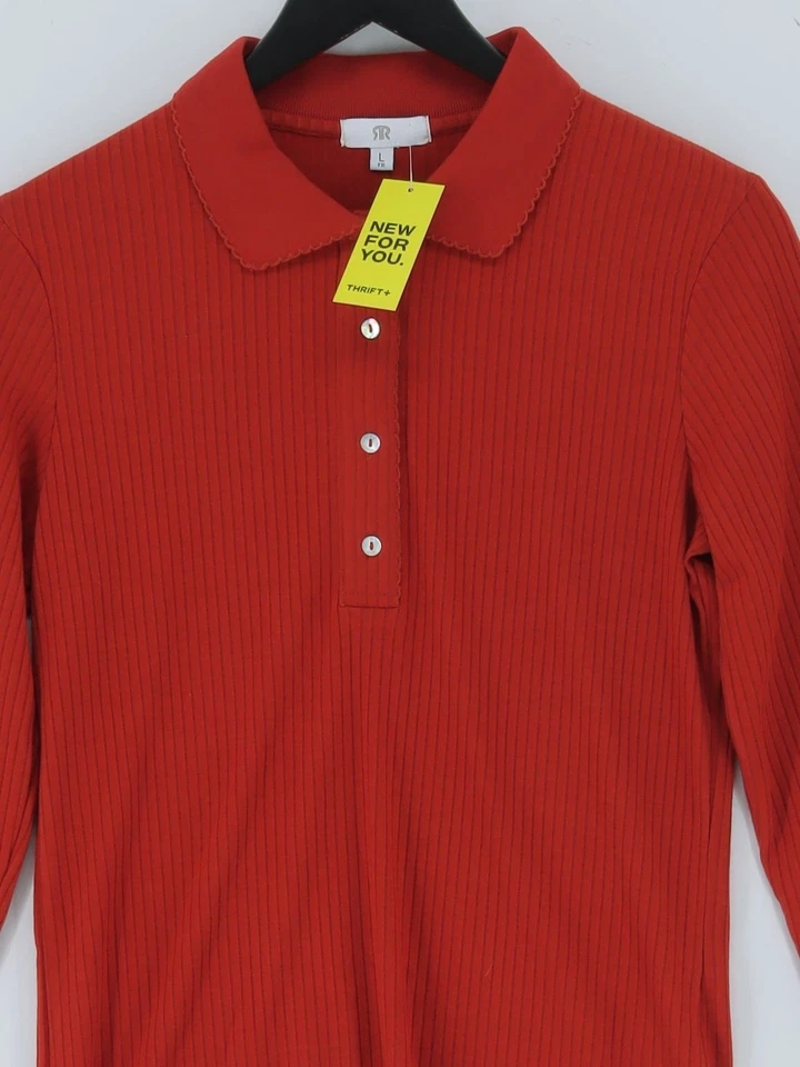 Polo Mujer La Redoute L Naranja Poliéster con Elastano, Viscosa Básica Foto 3 de 4