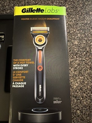 Gillette Labs Heated Razor  Kit 1 Handle 2 Blades 1 Charging New Open Box