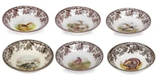 Spode woodland set of SIX  Ascot  bowls- 6 designs  ---style----3663---all birds