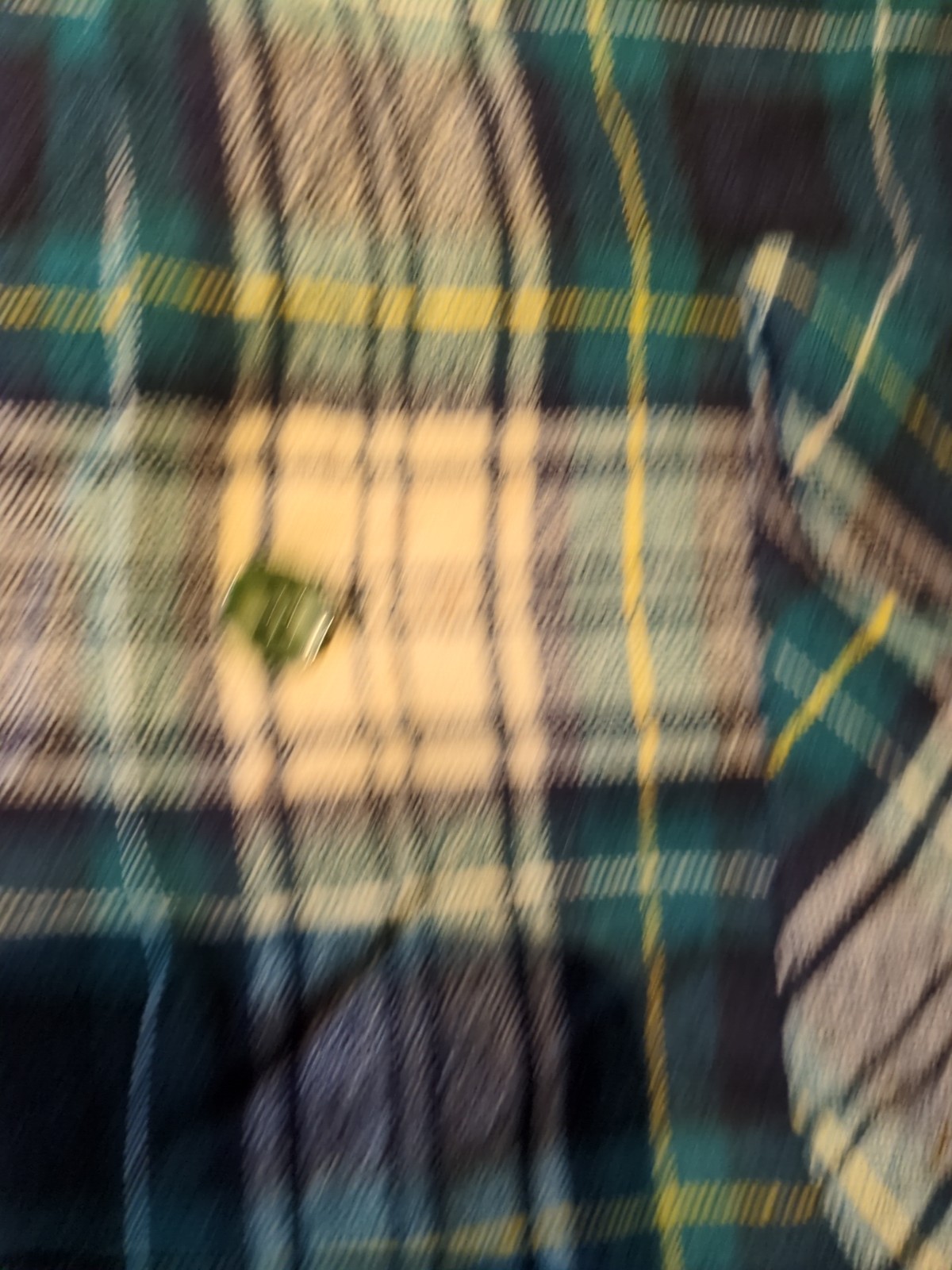 Pendleton Wool Short Sleeve Plaid Loop Collar But… - image 6