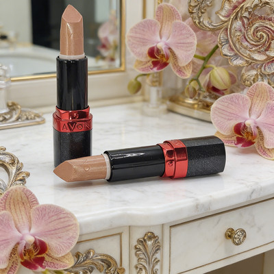Avon ULTRA SHIMMER Lippenstift 2x SPARKLE NUDE Perlglanz Cremig Glimmer Trendy