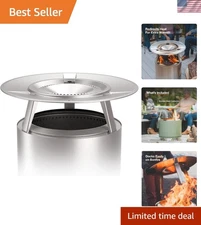 Bonfire Heat Deflector - 25" Stainless Steel for Maximum Warmth & Comfort