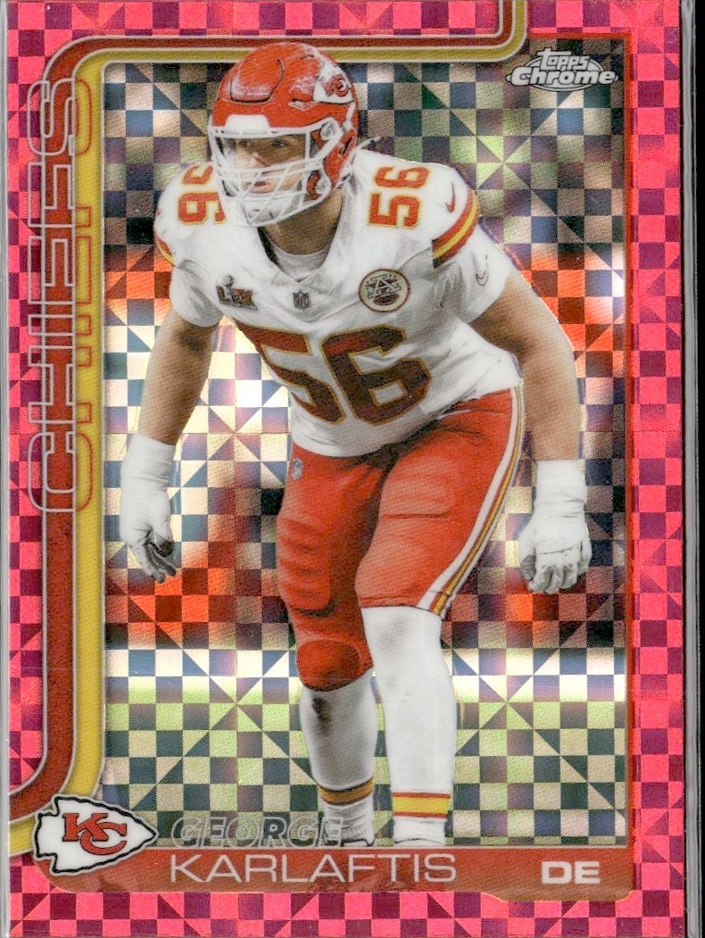 2025 Topps Topps Chrome George Karlaftis #152 Pink X Factor