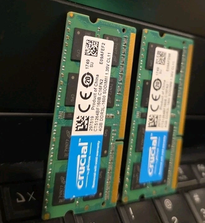 Crucial 4GB 8GB PC3L-12800 DDR3L 1600MHz Laptop SODIMM Memory RAM 1.35V 204pin - Image 4 of 4