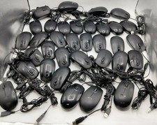 LOT OF 36 Dell Wired USB Scroll Optical Mouse MS111-P MS111-L Black HEAVY USE 