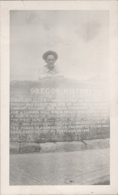 #ad Oregon City History Sign Portland Oregon Marker VINTAGE PHOTO ORIGINAL $11.00