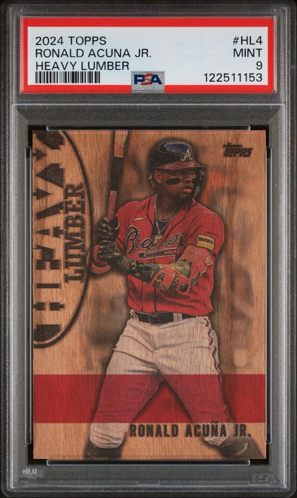 Ronald Acuna Jr 2024 Topps Heavy Lumber SSP #HL-4 | PSA 9 Braves